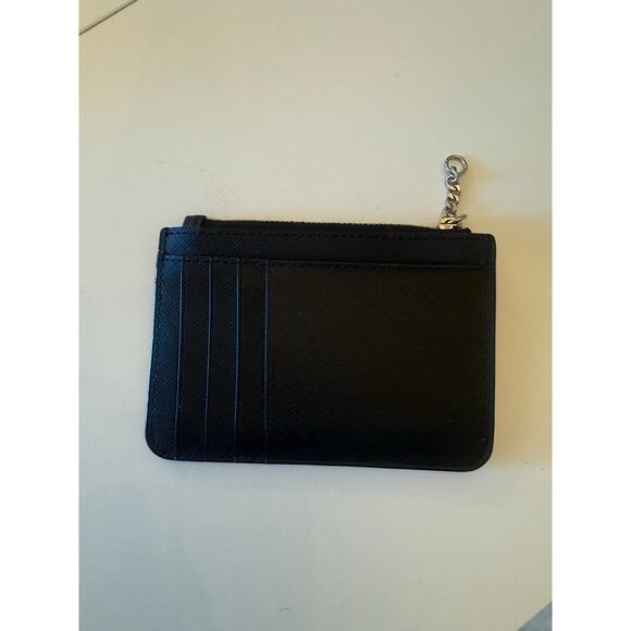 Kate Spade New York Black Saffiano Leather Zip Card Case Wallet - Picture 2 of 5